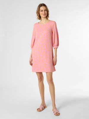Esprit Collection Sukienka damska Kobiety Sztuczne włókno pomarańczowy|różowy|wielokolorowy wzorzysty,