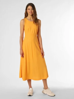 Esprit Collection Sukienka damska Kobiety wiskoza pomarańczowy jednolity,