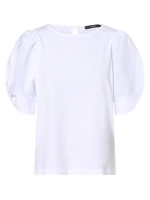 Esprit Collection T-shirt damski Kobiety Bawełna biały jednolity,