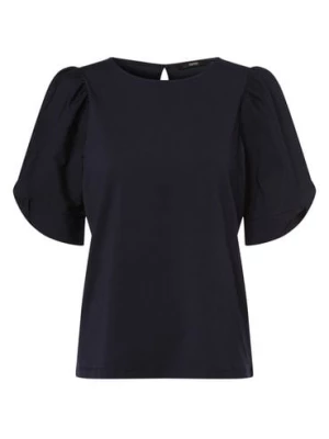 Esprit Collection T-shirt damski Kobiety Bawełna niebieski jednolity,