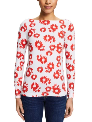 ESPRIT Koszulka w kolorze biało-czerwonym rozmiar: S