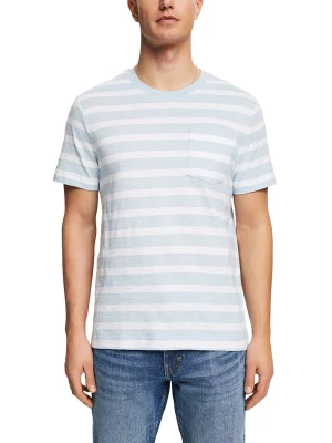 ESPRIT Koszulka w kolorze błękitno-białym rozmiar: XL
