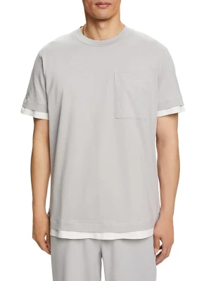 ESPRIT Koszulka w kolorze jasnoszaro-białym rozmiar: XL