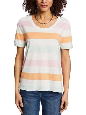 ESPRIT Koszulka w kolorze kremowym ze wzorem rozmiar: M