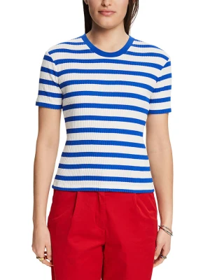 ESPRIT Koszulka w kolorze niebiesko-białym rozmiar: XS