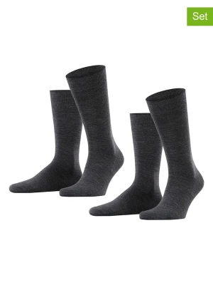 ESPRIT Skarpety (2 pary) "Basic" w kolorze antracytowym rozmiar: 39-42