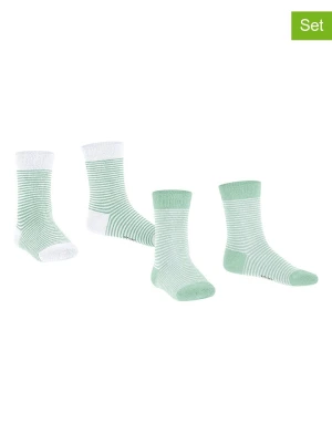 ESPRIT Skarpety (2 pary) "Fine" w kolorze biało-miętowym rozmiar: 31-34