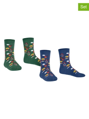 ESPRIT Skarpety (2 pary) "Fungus" w kolorze niebiesko-zielonym rozmiar: 35-38