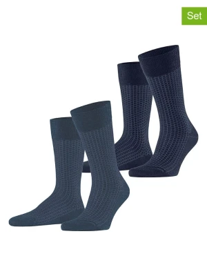 ESPRIT Skarpety (2 pary) "Illusional" w kolorze niebiesko-granatowym rozmiar: 39-42