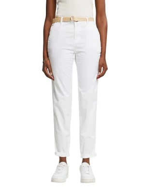 ESPRIT Spodnie chino w kolorze białym rozmiar: 36/L32