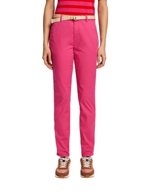 ESPRIT Spodnie chino w kolorze różowym rozmiar: 40/L32