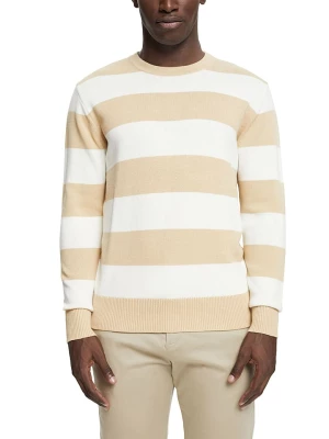 ESPRIT Sweter w kolorze beżowo-białym rozmiar: XXL