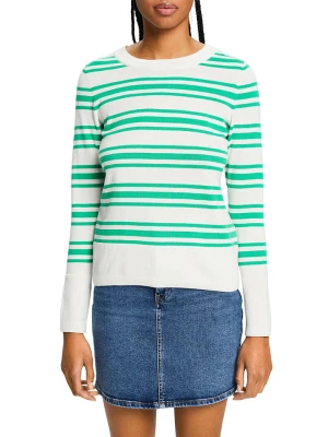 ESPRIT Sweter w kolorze biało-zielonym rozmiar: XXS