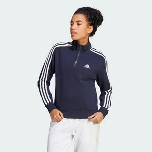 Essentials 3-Stripes Quarter-Zip Sweatshirt Adidas