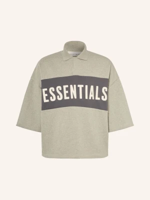 Essentials - Fear Of God Koszulka Polo Z Kapturem I Rękawami 3 / 4 beige