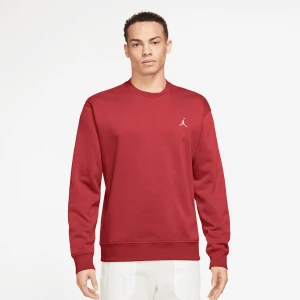 Jordan Essentials Fleece Crew Sweatshirt mężczyźni Bluzy czerwony rozmiar Odzież