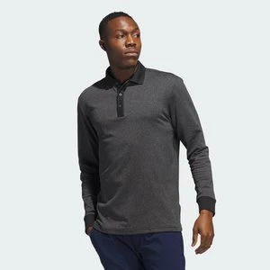 Essentials Heathered Long Sleeve Polo Shirt Adidas