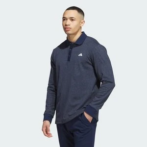 Essentials Heathered Long Sleeve Polo Shirt Adidas