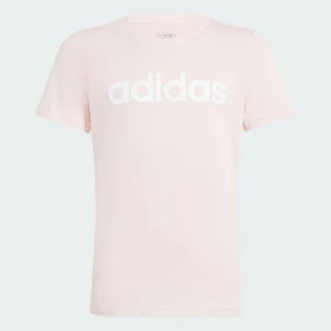 Essentials Linear Logo Cotton Slim Fit Tee Adidas różowy