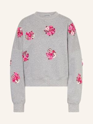 Essentiel Antwerp Bluza Nierozpinana Itro Z Cekinami I Ozdobnymi Perełkami grau