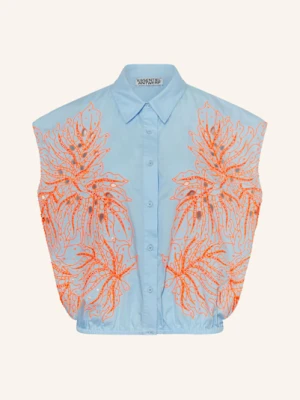 Essentiel Antwerp Bluzka Hebraska Z Wycięciami blau