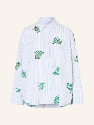 Essentiel Antwerp Bluzka Koszulowa Jalinki Z Kamieniami Ozdobnymi I Cekinami blau