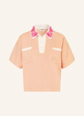 Essentiel Antwerp Dzianinowa Koszulka Polo Hoiseau Z Cekinami rosa