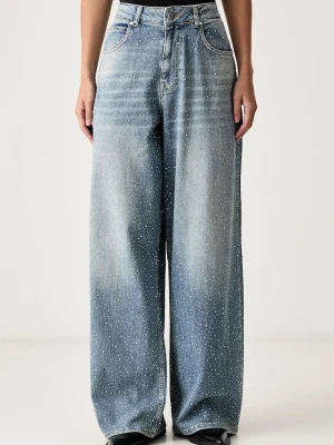 Essentiel Antwerp jeansy straight damskie Kactus niebieski