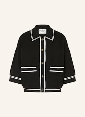 Essentiel Antwerp Kardigan Ilaria Z Rękawami 3/4 schwarz