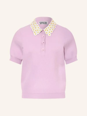 Essentiel Antwerp Koszulka Polo Z Pikowanego Materiału Jember lila