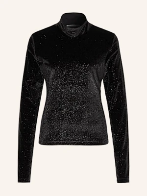 Essentiel Antwerp Koszulka Z Długim Rękawem Indienne Z Aksamitu schwarz