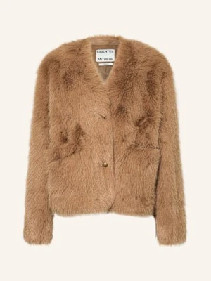Essentiel Antwerp Kurtka Ze Sztucznego Futra beige