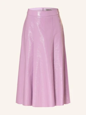 Essentiel Antwerp Spódnica Plisowana Imitująca Skórę lila
