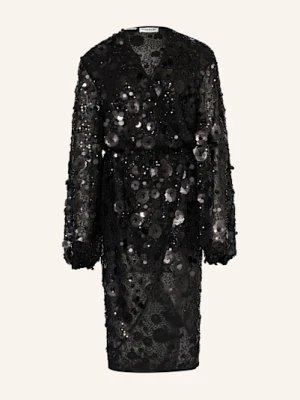 Essentiel Antwerp Sukienka Ishine W Stylu Kopertowym Z Cekinami schwarz