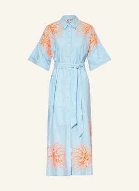 Essentiel Antwerp Sukienka Koszulowa Hanchor Z Rękawami 3/4 I Cekinami blau