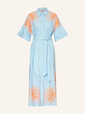 Essentiel Antwerp Sukienka Koszulowa Hanchor Z Rękawami 3/4 I Cekinami blau