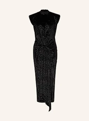 Essentiel Antwerp Sukienka Z Aksamitu Inche schwarz
