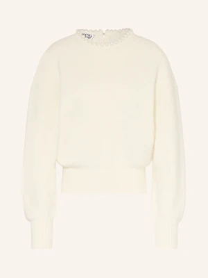 Essentiel Antwerp Sweter Inti Z Ozdobnymi Perełkami weiss