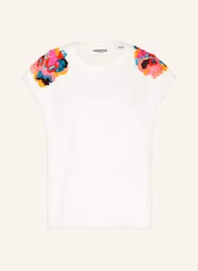 Essentiel Antwerp T-Shirt Fequins Z Cekinami weiss