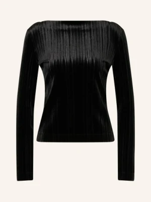 Esthé Koszulka Z Długim Rękawem Z Aksamitu schwarz ESTHÉ