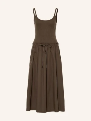 Esthé Sukienka Z Mieszanki Materiałów braun ESTHÉ