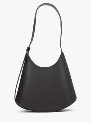 Estro: Ciemnobrązowa torebka damska na ramię z włoskiej skóry naturalnej Premium