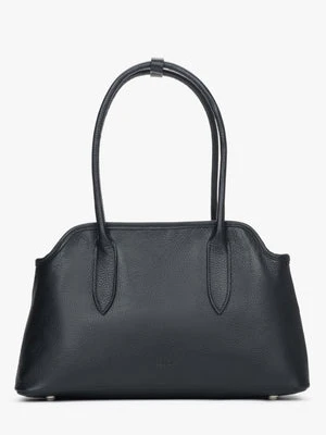 Estro: Czarna torebka damska na ramię z włoskiej skóry naturalnej Premium