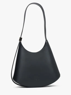 Estro: Czarna torebka damska na ramię z włoskiej skóry naturalnej Premium