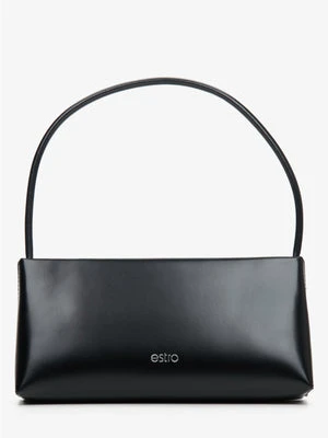 Estro: Czarna torebka damska na ramię ze skóry