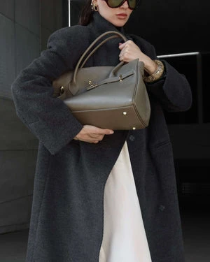 Estro: Duża brązowa torebka damska z włoskiej skóry naturalnej Premium