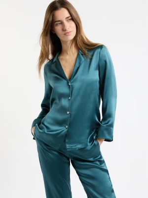 Koszula nocna z długimi rękawami z jedwabiu Etam