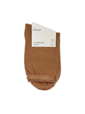 Skarpety z cekinami Etam camel clair