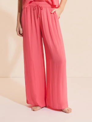 Szerokie satynowe spodnie Etam