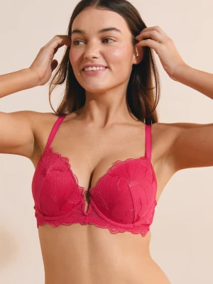 Biustonosz Nr 5 - Cienkie, głęboko wycięte miseczki Etam rose pale